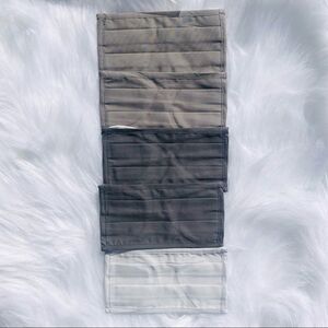 Brand New Old‎ Navy Triple Layered Kids Mask Different Shades Of Grey 5 In Pack
